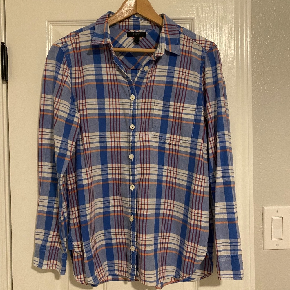 J. Crew Plaid Button Down